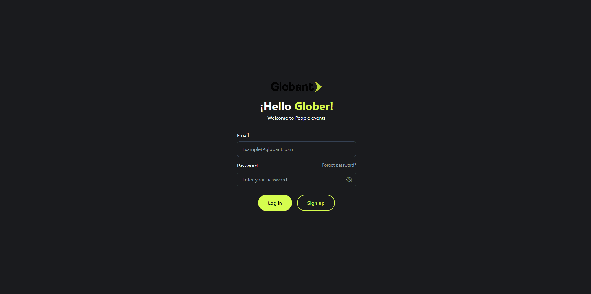 Globant People Events Platform